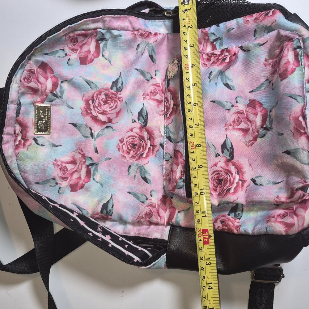 LUV Betsey by Betsey Johnson pink floral backpack - Picture 11 of 12